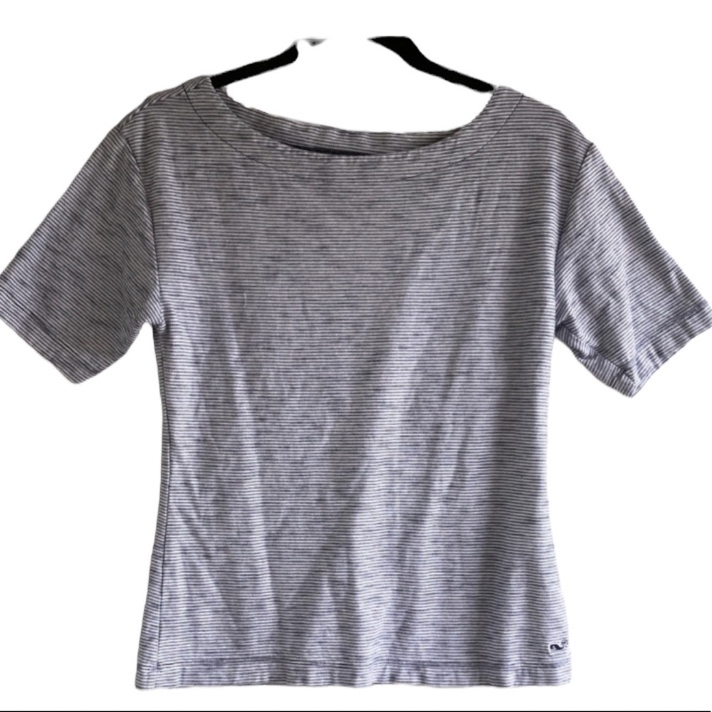Vineyard Vines Boatneck Striped Short Sleeve Tee - 100% Cotton